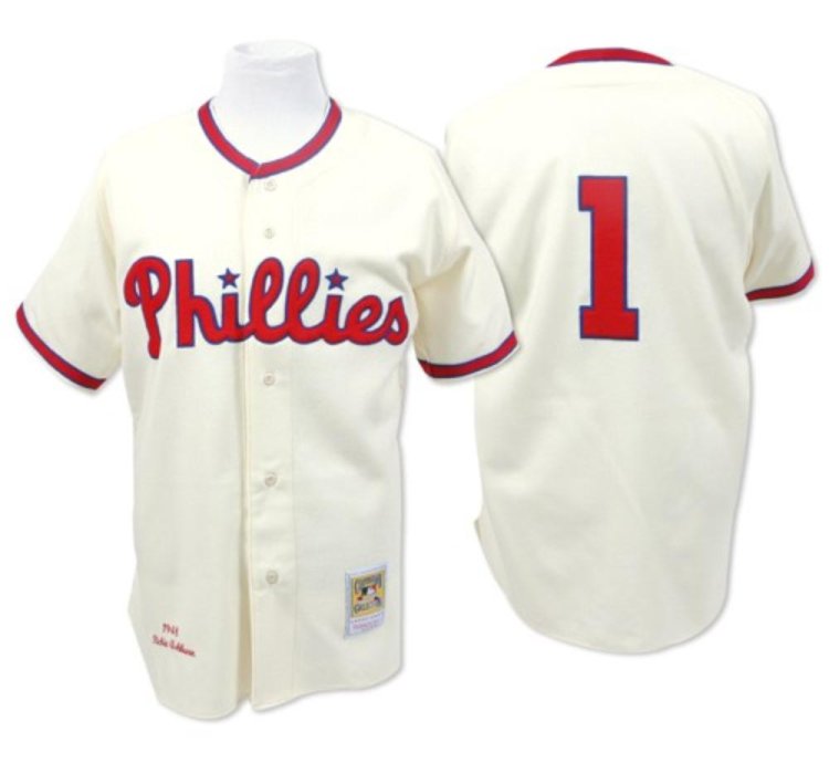 Philadelphia Phillies Richie Ashburn Cream 1948 Throwback Jersey
