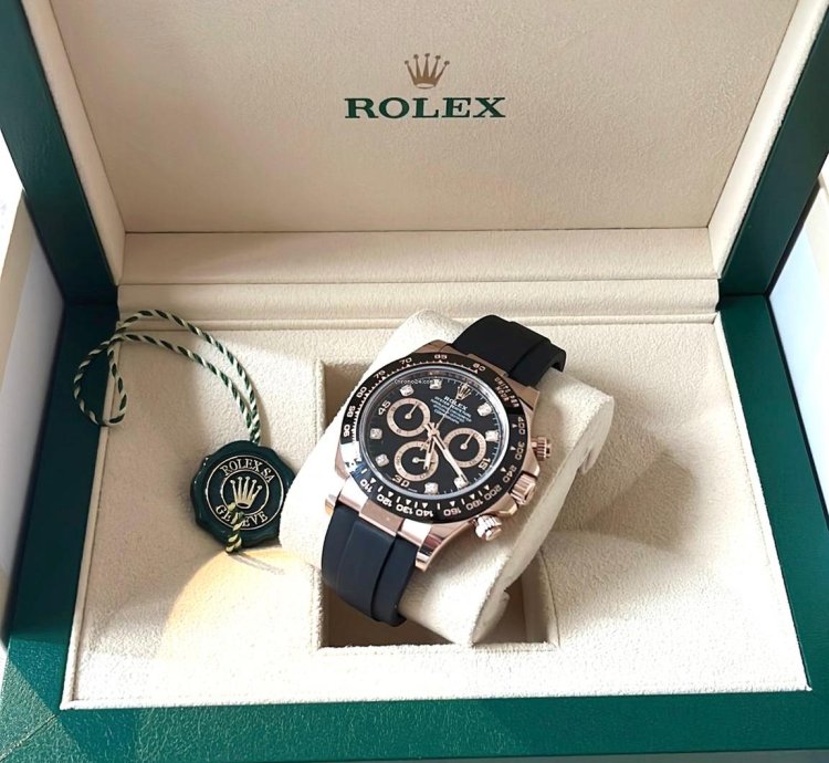 Rolex Daytona Unworn Full Set Rose Gold 116515ln Diamond Dial