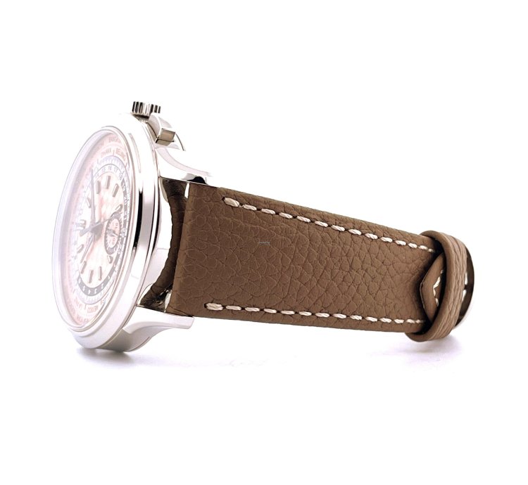 Patek Philippe World Time Chronograph Chrono Flyback Salmon Full Set Incl Inv 2nd Strap 5935a-001 Ger 2024