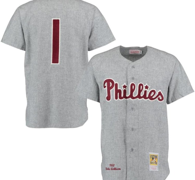 Philadelphia Phillies Richie Ashburn Gray 1950 Throwback Jersey