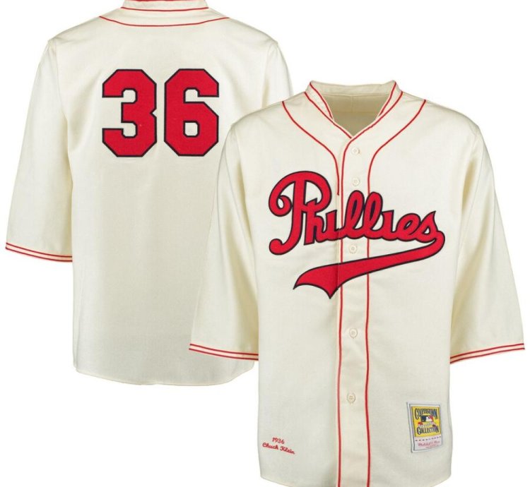 Philadelphia Phillies Robin Roberts Cream 1936 Throwback Jersey