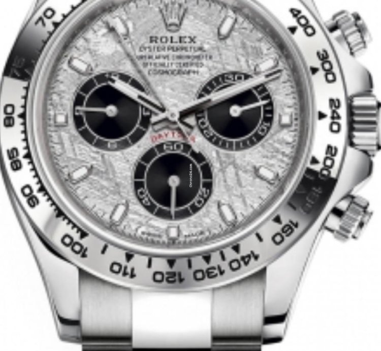 Rolex Daytona Unworn Meteorite Dial White Gold Daytona 116509 On Bracelet