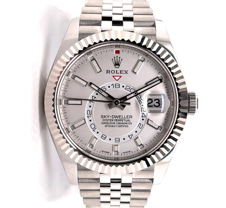 Rolex Sky-dweller White Jubilee Bracelet 326934 2021 Box And Papers Unworn