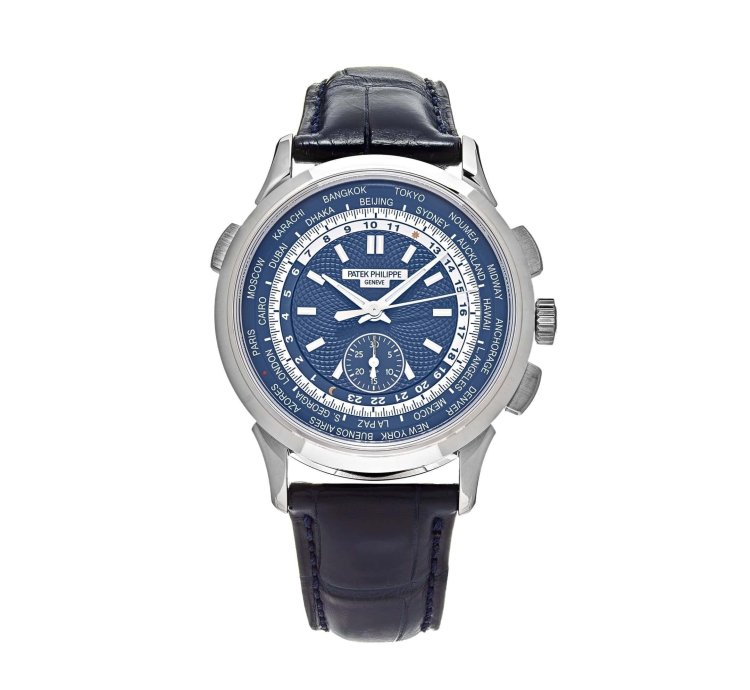 Patek Philippe World Time Chronograph Complications 5930g-010 World Time Flyback Chronograph White Gold Blue Dial 2020