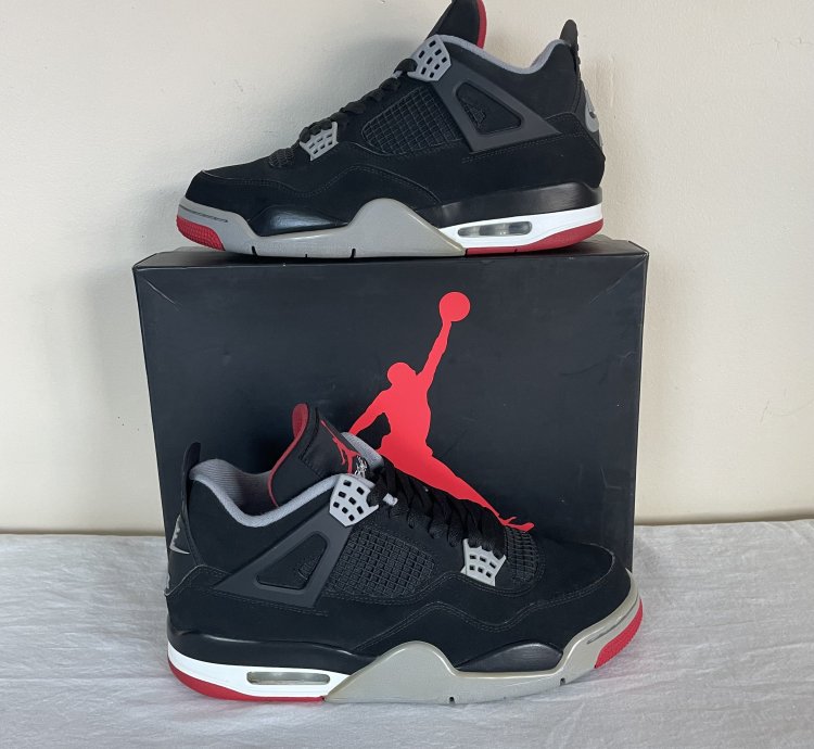 Nike Air Jordan 4 Retro Og Bred 2019 Men Us Size 10 5