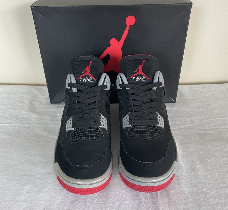 Nike Air Jordan 4 Retro Og Bred 2019 Men Us Size 10 5
