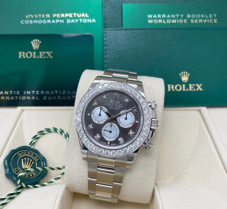 Rolex Daytona Unworn Mother Of Pearl 126579rbr Cosmograph Daytona Diamond Factory Diamond Bezel