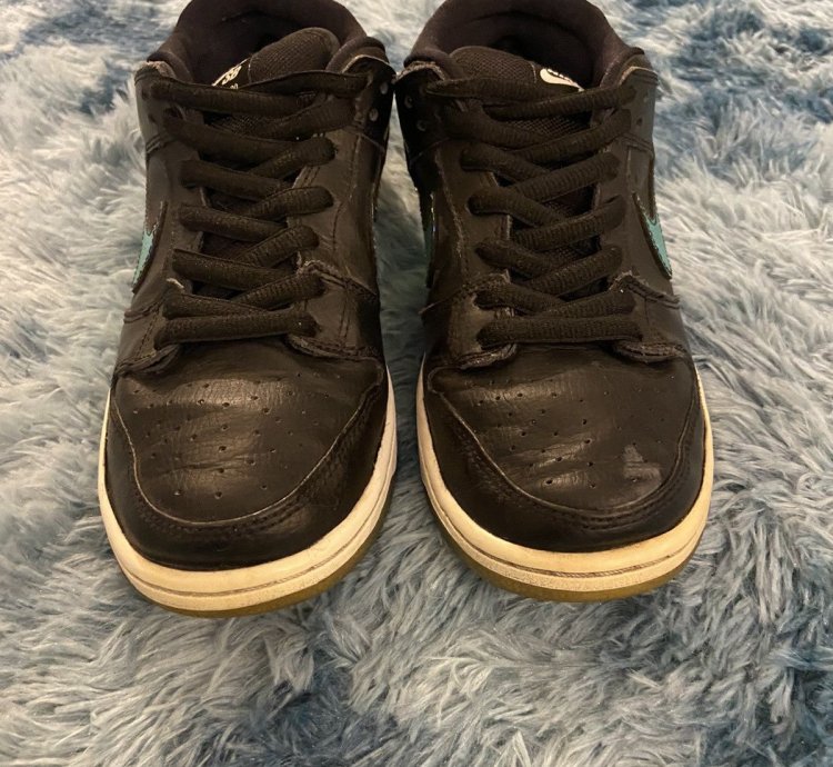 Rare Nike Sb Dunk Low Sparkle Oil Spill Sneaker Size 9 Us