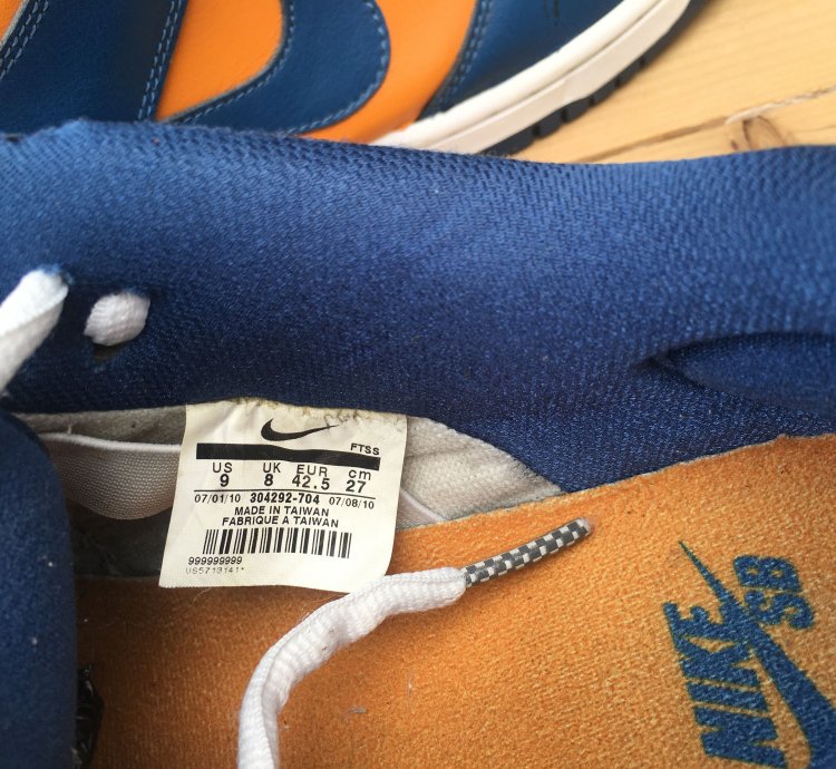 Rare Sample Nike Sb Dunk Low Sunset French Blue 2010