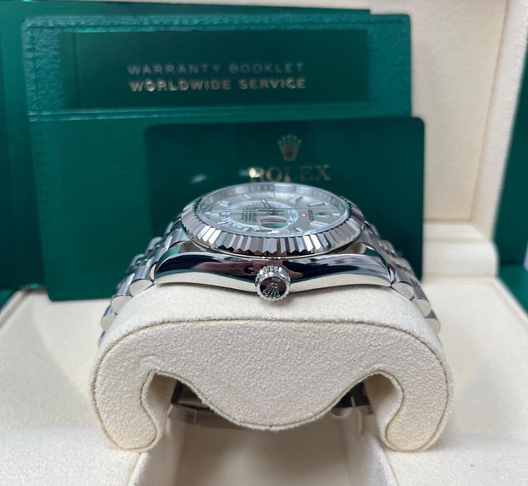 Rolex Sky-dweller White Rolesor Sky-dweller Watch - White Index Dial - Jubilee Bracelet 326934