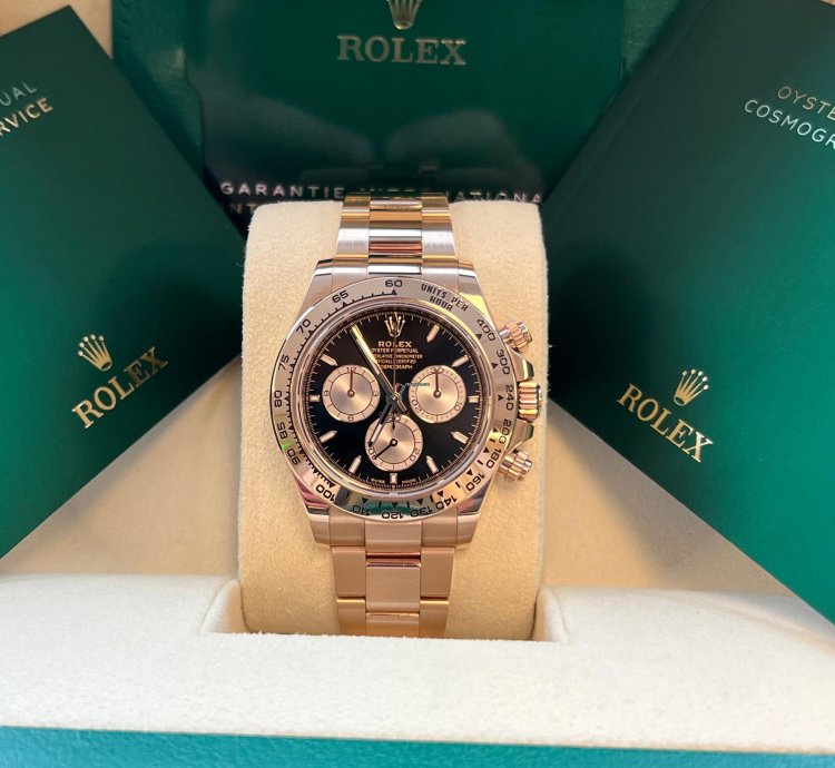 Rolex Daytona Unworn Rose Gold Daytona Black Dial 126505