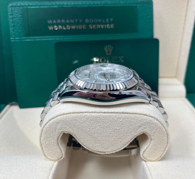 Rolex Sky-dweller White Rolesor Sky-dweller Watch - White Index Dial - Jubilee Bracelet 326934