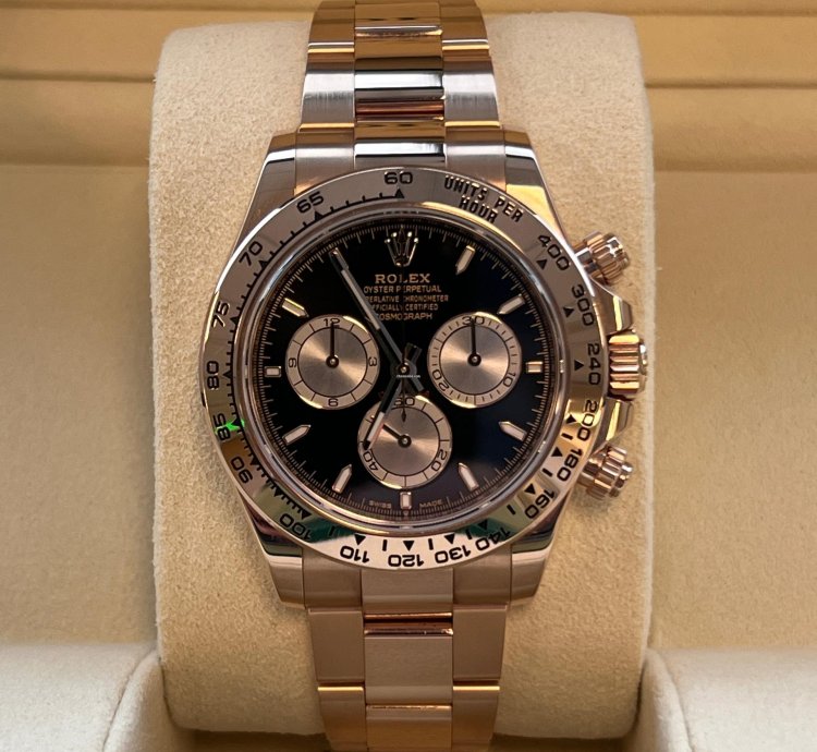 Rolex Daytona Unworn Rose Gold Daytona Black Dial 126505