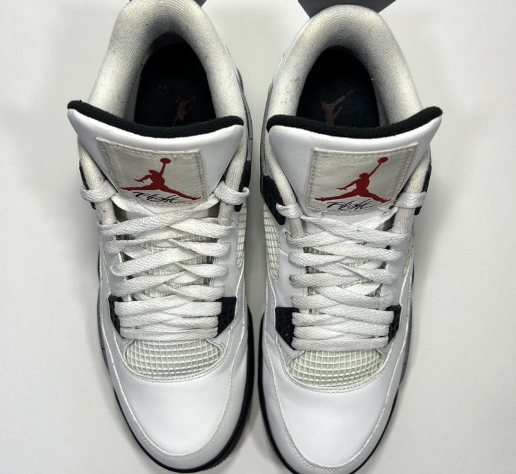 Nike Air Jordan 4 Retro White Cement Shoes Size 11 5
