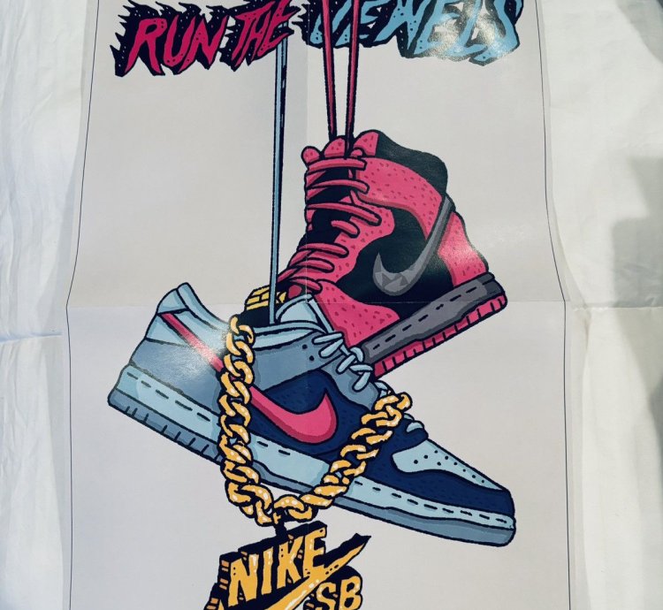 Run The Jewels Nike Sb Dunk Low 4 20 Poster Sticker