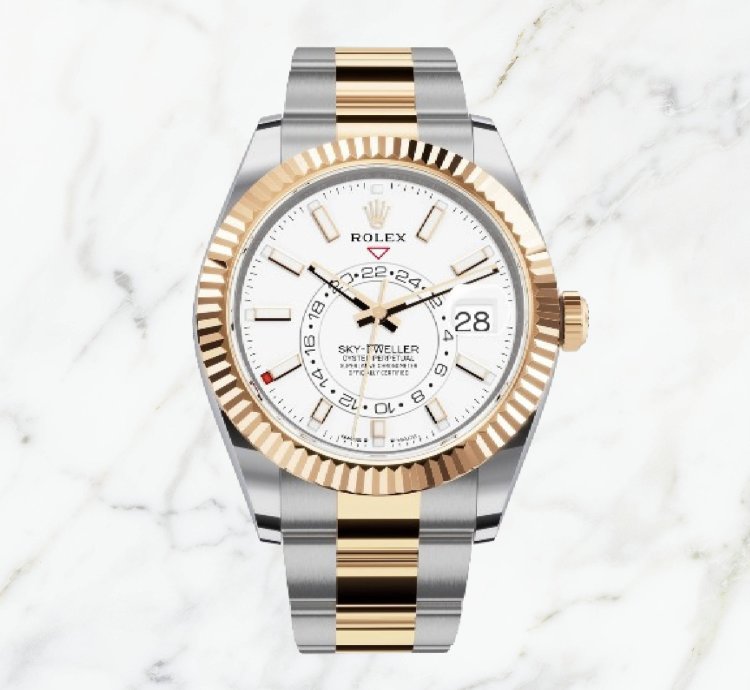 Rolex Sky-dweller Yellow Gold White Dial 336933 new Unworn