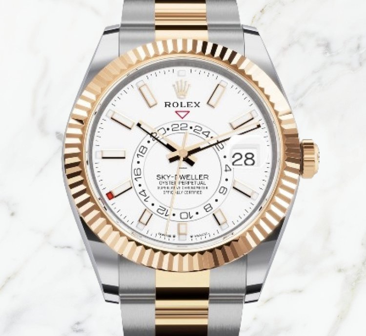 Rolex Sky-dweller Yellow Gold White Dial 336933 new Unworn