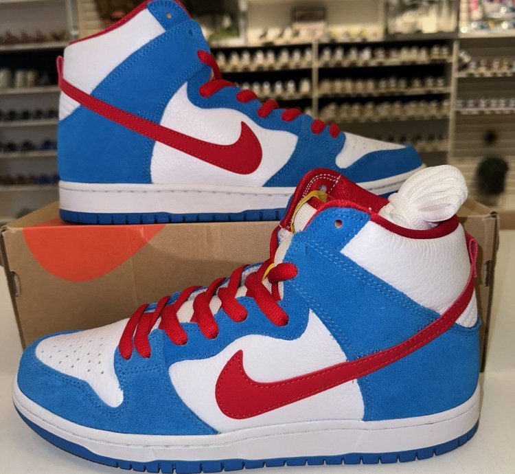 Size 10 - Nike Sb Dunk High Doraemon Ci2692-400 Skate Shoe
