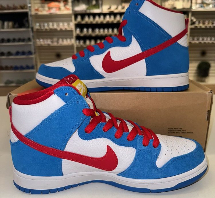 Size 10 - Nike Sb Dunk High Doraemon Ci2692-400 Skate Shoe