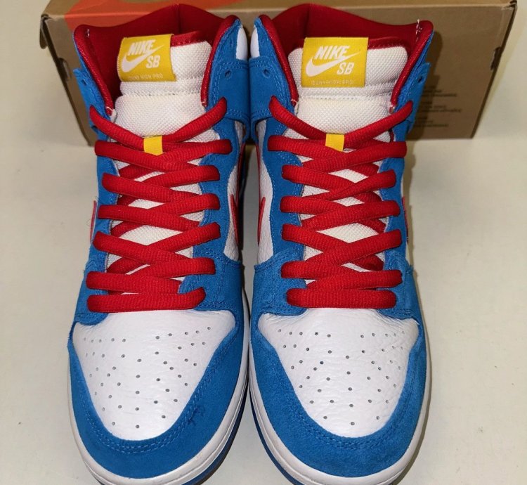Size 10 - Nike Sb Dunk High Doraemon Ci2692-400 Skate Shoe