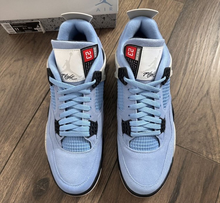 Nike Air Jordan 4 University Blue Unc Sz 11 New