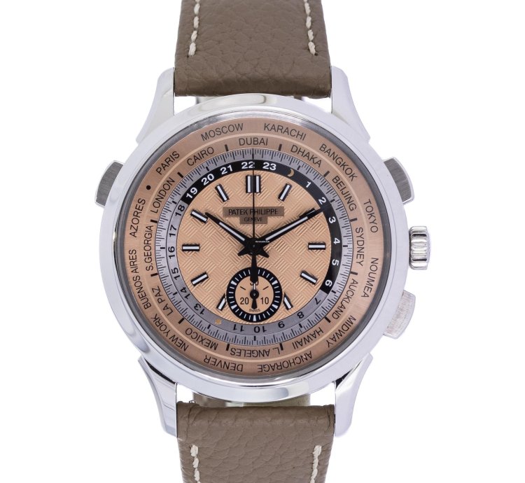 Patek Philippe World Time Chronograph Flyback Salmon Dial Box And Papers 2023 5935a