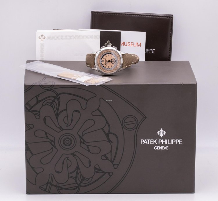 Patek Philippe World Time Chronograph Flyback Salmon Dial Box And Papers 2023 5935a