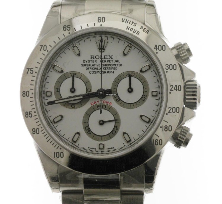 Rolex Daytona White 116520 Nos Serial Luminova Lc 532 Saudi Arabia