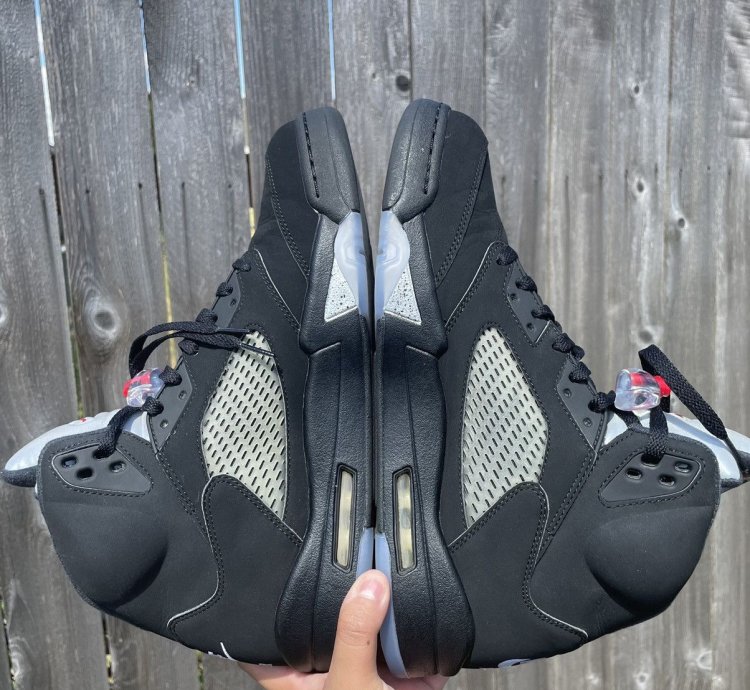 Nike Air Jordan 5 Black Metallic Size 12