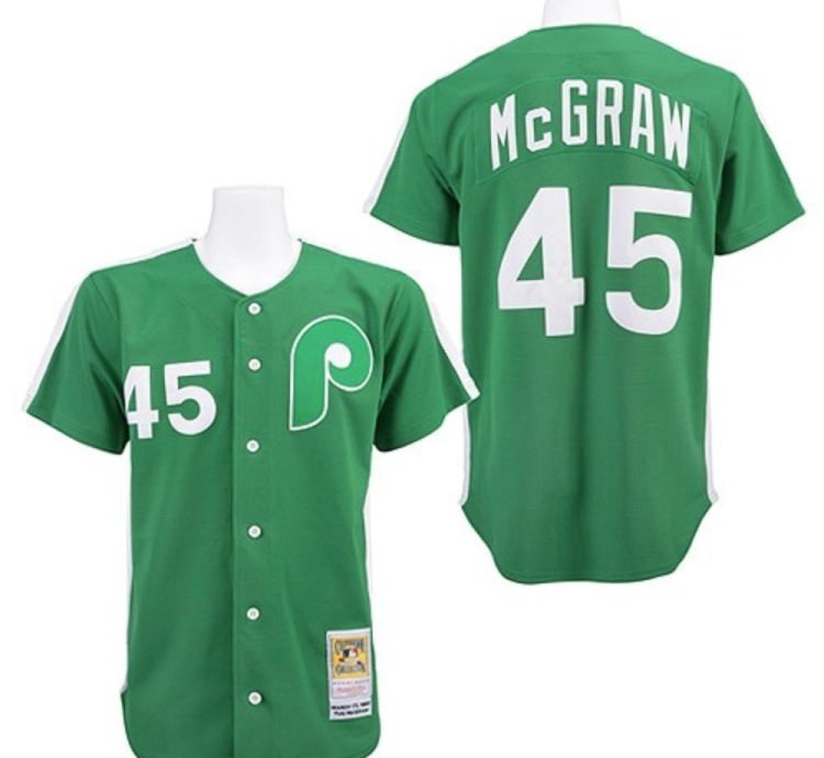 Philadelphia Phillies Tug Mcgraw Green Throwback Jersey