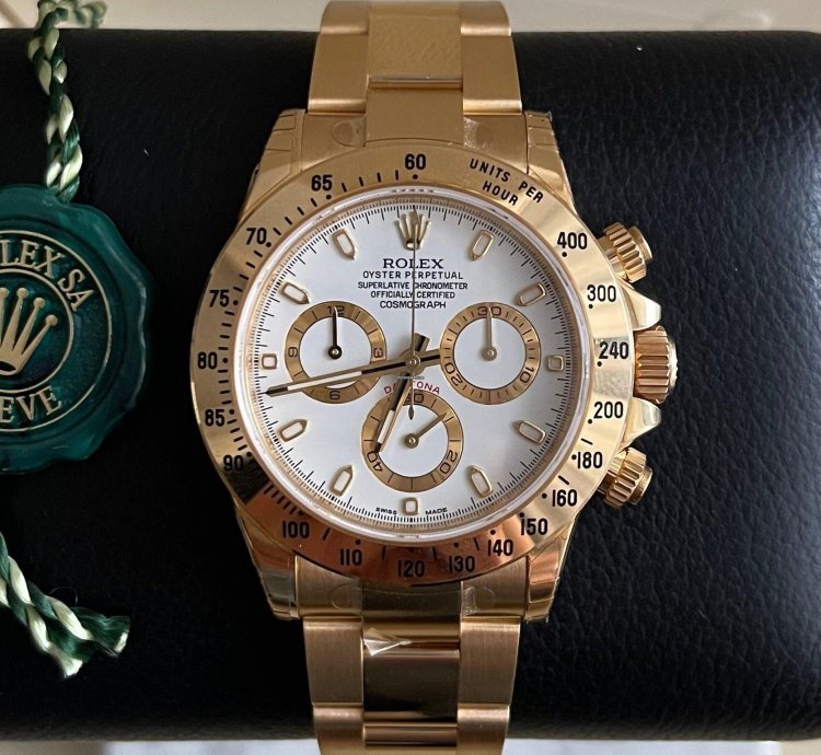 Rolex Daytona White Aph Chromalight 116528 New Stickers Last Production