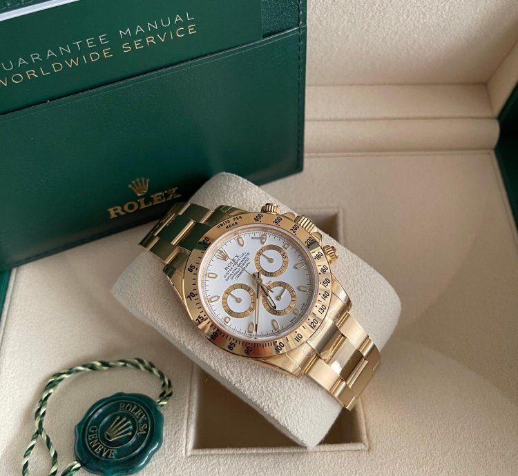 Rolex Daytona White Aph Chromalight 116528 New Stickers Last Production