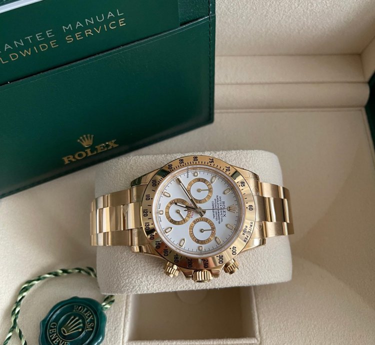 Rolex Daytona White Aph Chromalight 116528 New Stickers Last Production