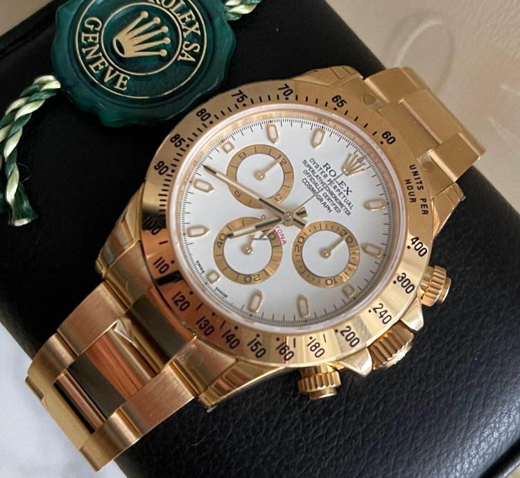 Rolex Daytona White Aph Chromalight 116528 New Stickers Last Production