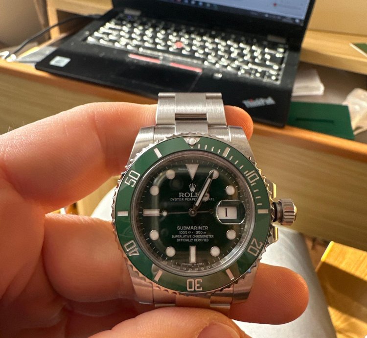 Rolex Submariner Date 116610lv Hulk Full Set Full Stickers Qr Code Italiano