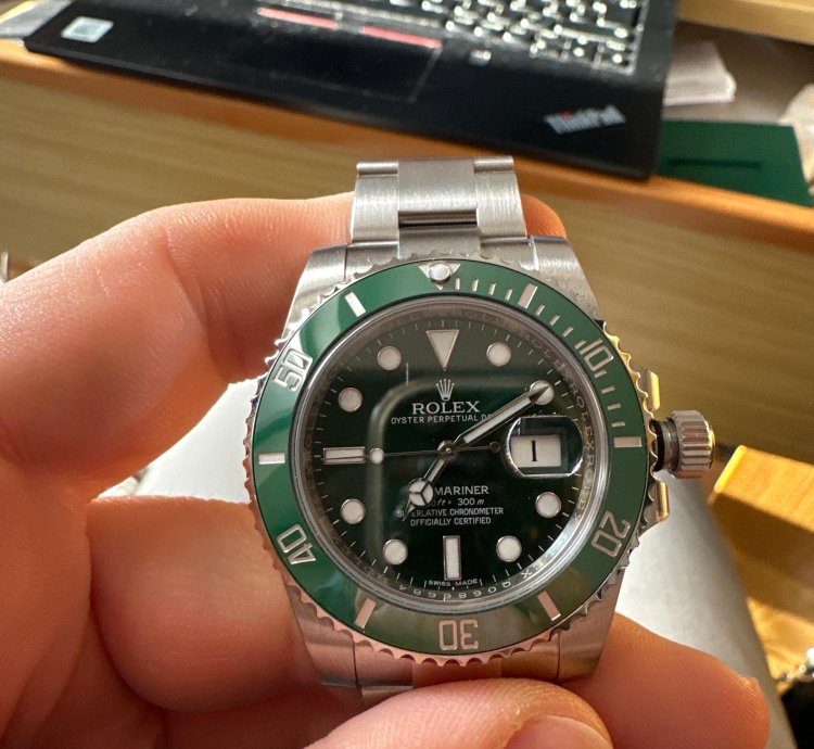 Rolex Submariner Date 116610lv Hulk Full Set Full Stickers Qr Code Italiano
