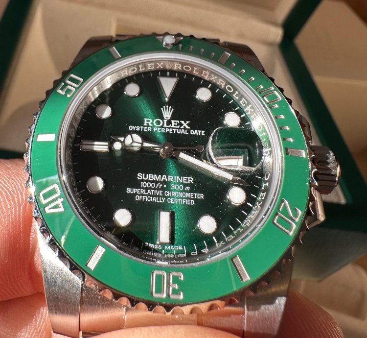 Rolex Submariner Date 116610lv Hulk Full Set Full Stickers Qr Code Italiano