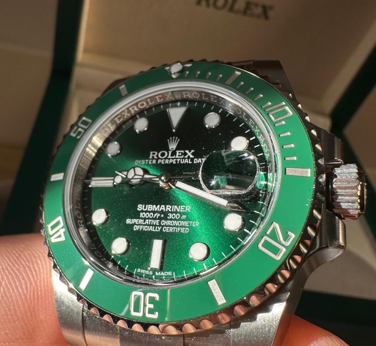 Rolex Submariner Date 116610lv Hulk Full Set Full Stickers Qr Code Italiano