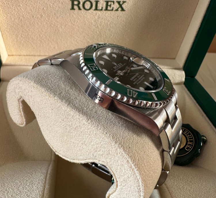 Rolex Submariner Date 116610lv Hulk Full Set Full Stickers Qr Code Italiano
