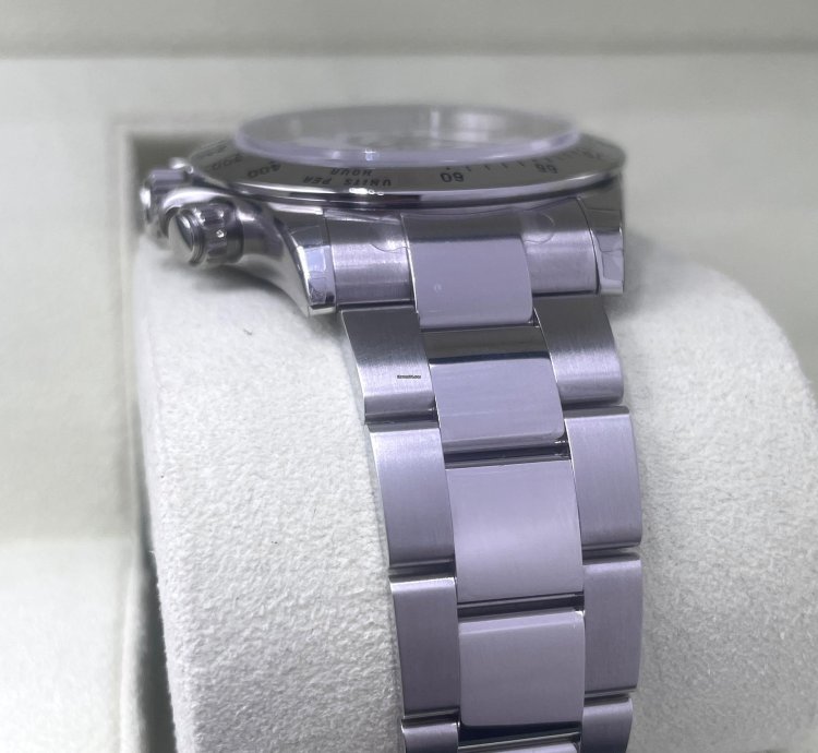 Rolex Daytona White Aph Dial New Unworn Fully Stickers Qr Code Full Set Box Papers - Long Clasp