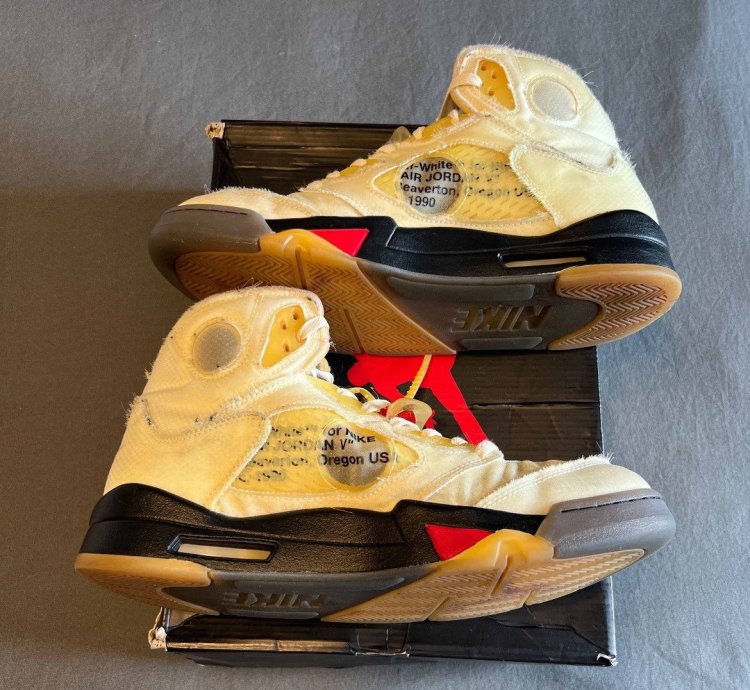 Nike Air Jordan 5 Off White Sail Size 12 5 Dh8565 100