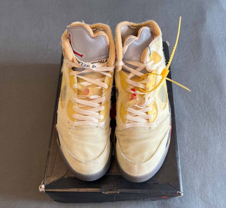 Nike Air Jordan 5 Off White Sail Size 12 5 Dh8565 100