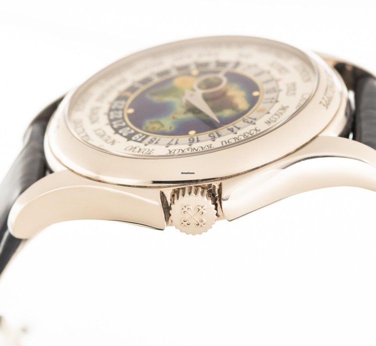 Patek Philippe World Time Cloisonn Ref-5131g-001 18k White Gold Folding Clasp Box Papers Bj-2011 Germany Excellent