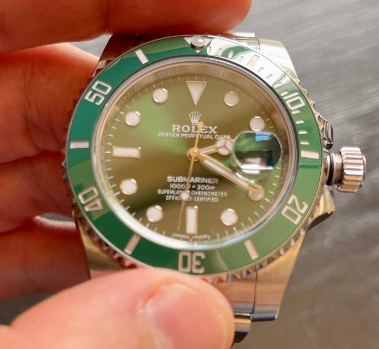 Rolex Submariner Date 116610lv Hulk Full Stickers Barcode