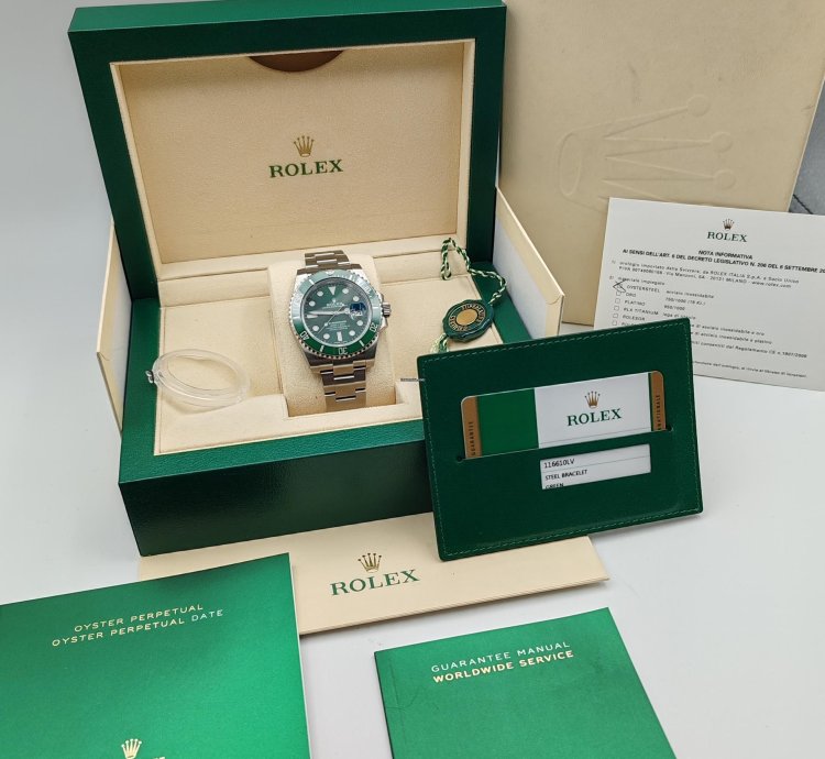 Rolex Submariner Date 116610lv Hulk New 2020 Full Set