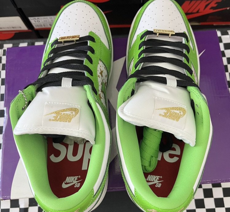 Ss21 Supreme Nike Sb Dunk Low Stars Mean Green Size 10 5