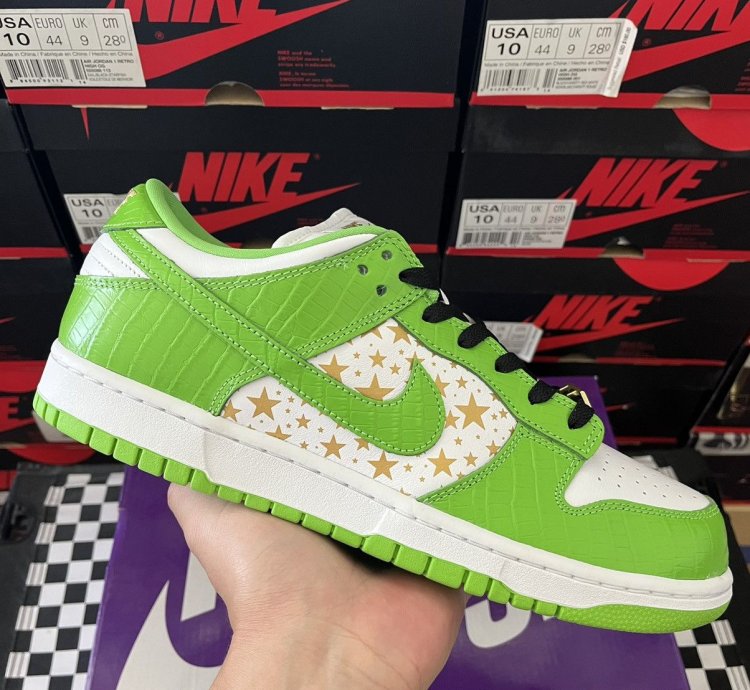 Ss21 Supreme Nike Sb Dunk Low Stars Mean Green Size 10 5