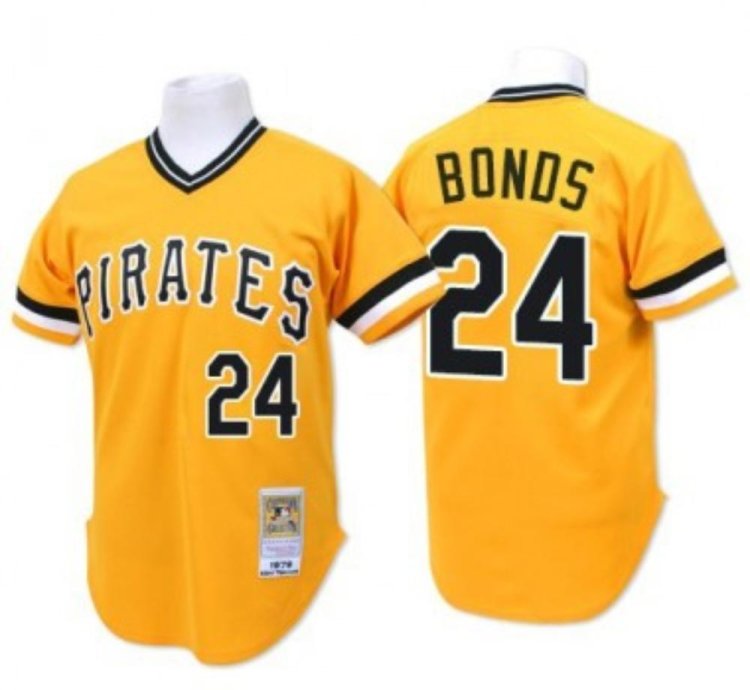 Pittsburgh Pirates Barry Bonds Yellow 1971 Throwback Pullover Jersey