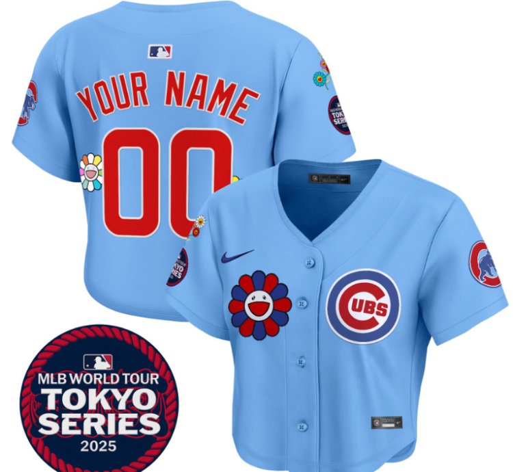 Custom Chicago Cubs Jersey Tokyo Series 2025 Crop Top Baseball Stitched Blue