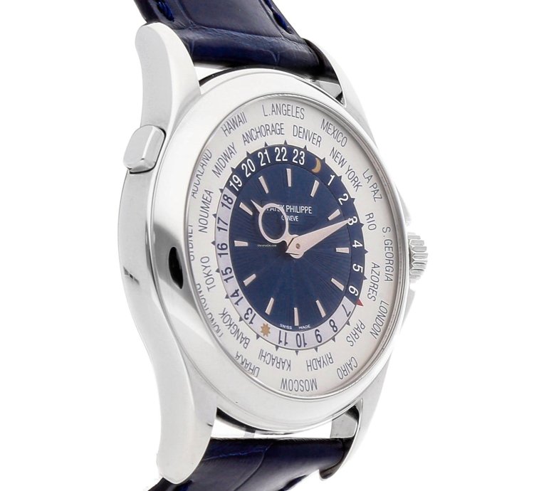 Patek Philippe World Time Complications Platinum Mens Watch